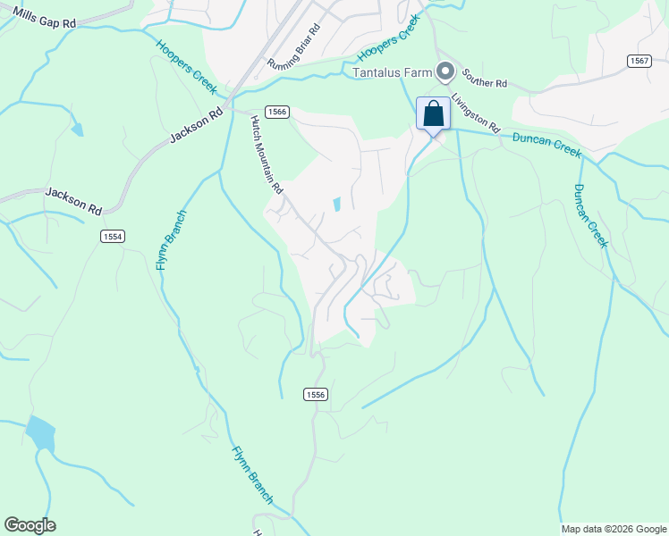 map of restaurants, bars, coffee shops, grocery stores, and more near 18 Breezy Knoll Drive in Fletcher
