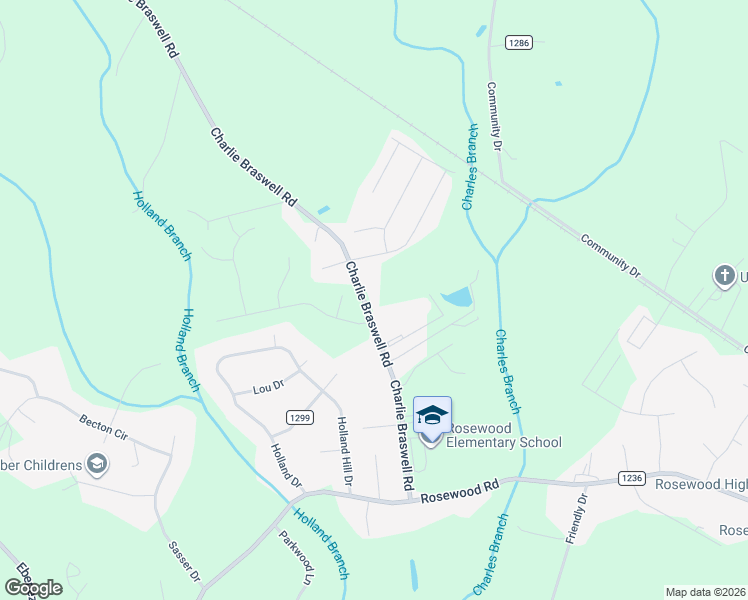map of restaurants, bars, coffee shops, grocery stores, and more near 312 Charlie Braswell Road in Goldsboro