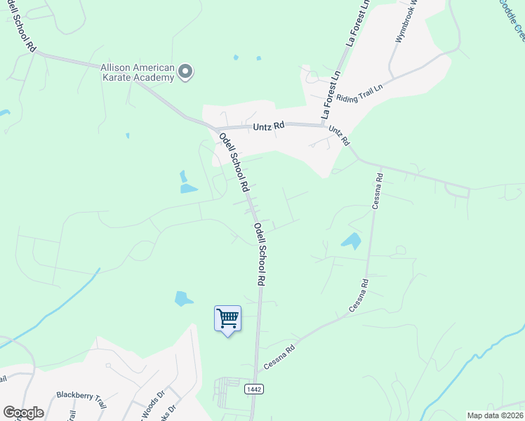 map of restaurants, bars, coffee shops, grocery stores, and more near 580 Odell School Road in Concord