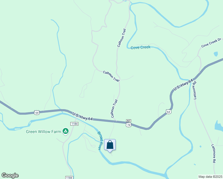 map of restaurants, bars, coffee shops, grocery stores, and more near 221 Calhoun Trail in Rutherfordton