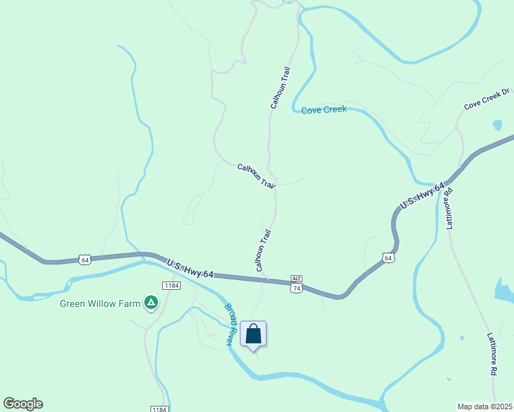 map of restaurants, bars, coffee shops, grocery stores, and more near 221 Calhoun Trail in Rutherfordton