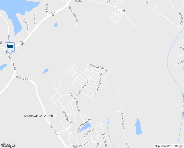 map of restaurants, bars, coffee shops, grocery stores, and more near 8202 Bridgegate Drive in Huntersville