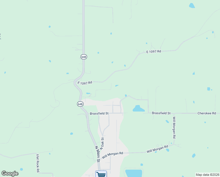 map of restaurants, bars, coffee shops, grocery stores, and more near 106-108 Water Tower Road in Muldrow