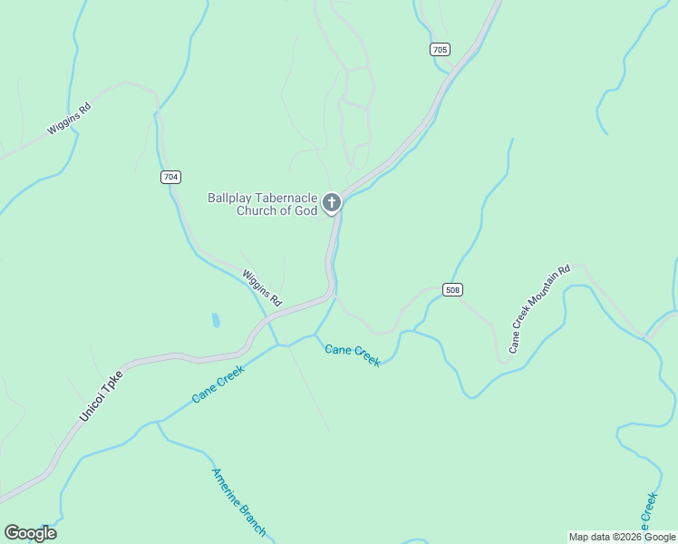 map of restaurants, bars, coffee shops, grocery stores, and more near 507 Cane Creek Mountain Rd in Tellico Plains