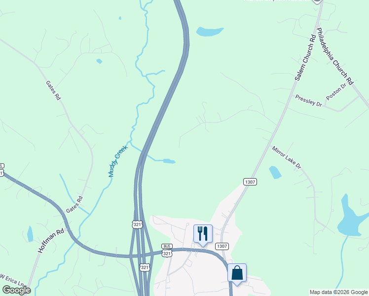 map of restaurants, bars, coffee shops, grocery stores, and more near 864 Calloway Road in Lincolnton