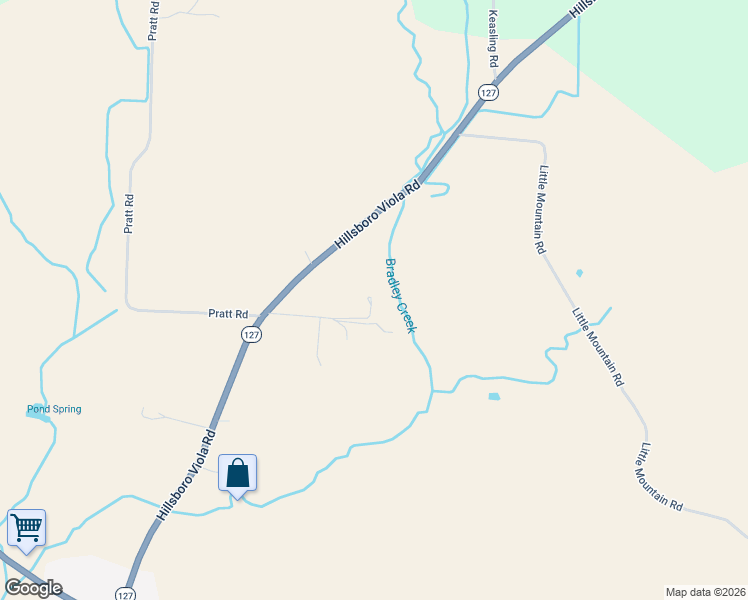 map of restaurants, bars, coffee shops, grocery stores, and more near 251 Miller Road in Hillsboro