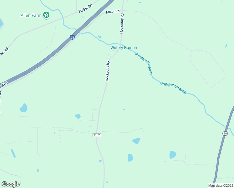 map of restaurants, bars, coffee shops, grocery stores, and more near 1813 Hockaday Road in Four Oaks