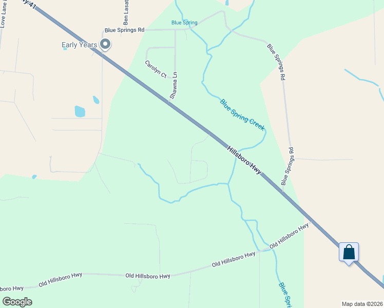 map of restaurants, bars, coffee shops, grocery stores, and more near 105 Hills Drive in Hillsboro