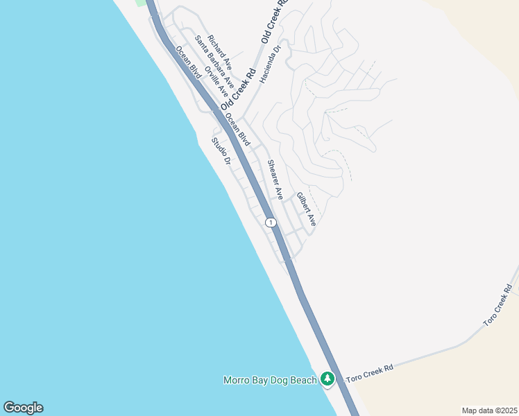 map of restaurants, bars, coffee shops, grocery stores, and more near 60 Thalberg Avenue in Cayucos