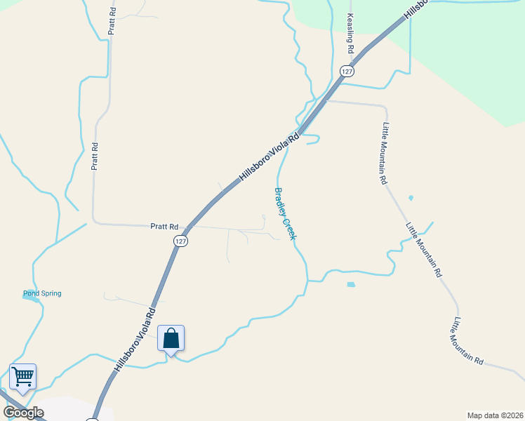 map of restaurants, bars, coffee shops, grocery stores, and more near 251 Miller Road in Hillsboro