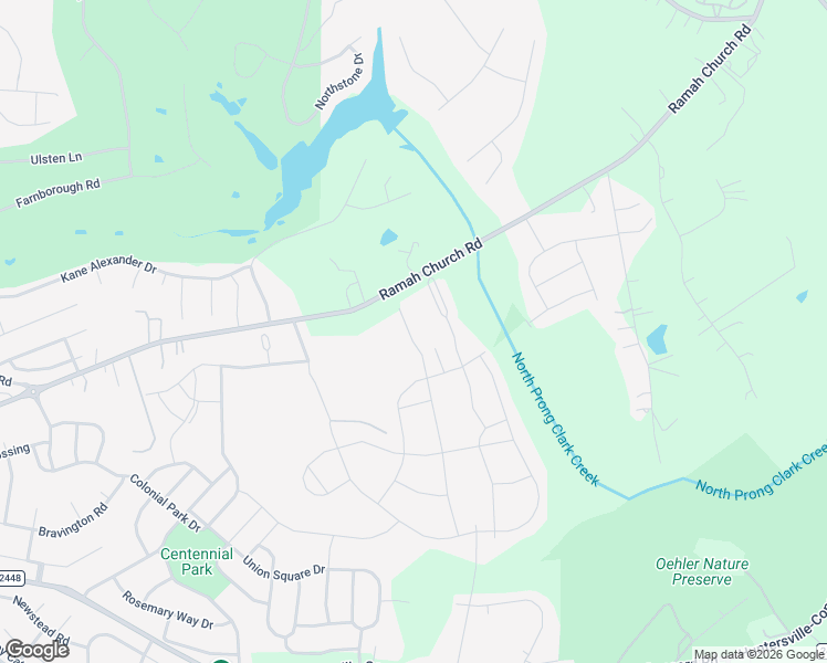 map of restaurants, bars, coffee shops, grocery stores, and more near 12912 Ramah Church Road in Huntersville