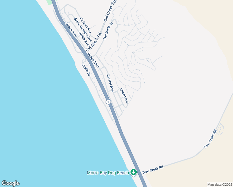 map of restaurants, bars, coffee shops, grocery stores, and more near 3408 Davies Avenue in Cayucos