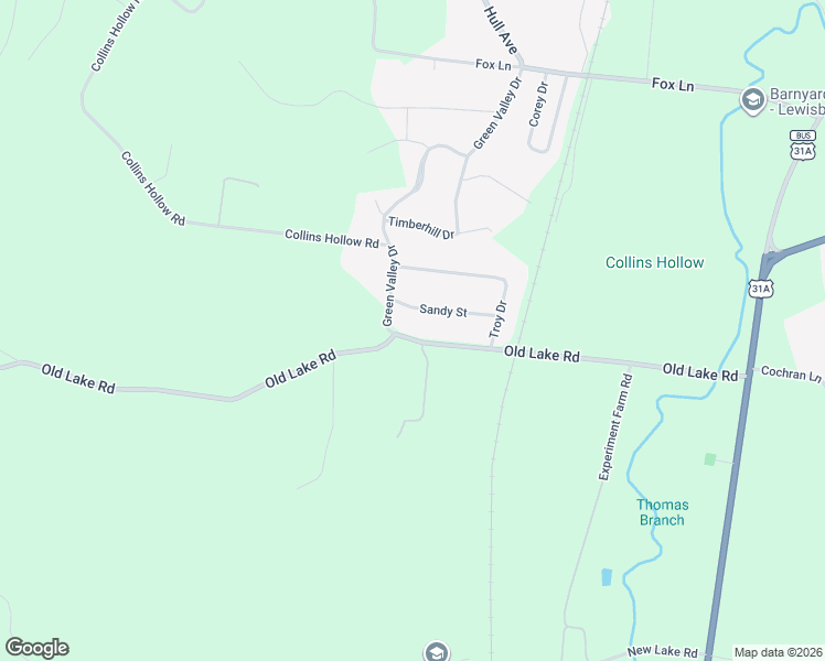 map of restaurants, bars, coffee shops, grocery stores, and more near 1547 Old Lake Road in Lewisburg