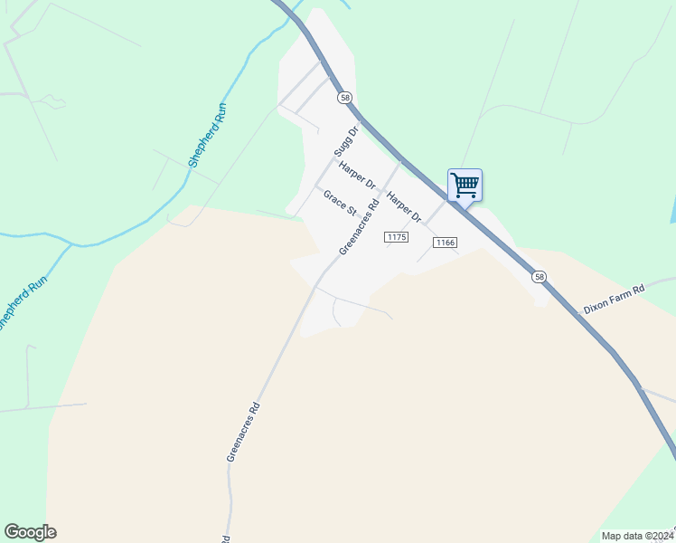 map of restaurants, bars, coffee shops, grocery stores, and more near 353 Greenacres Road in Snow Hill