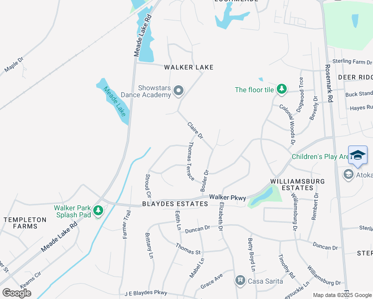 map of restaurants, bars, coffee shops, grocery stores, and more near 215 Thomas Terrace in Atoka