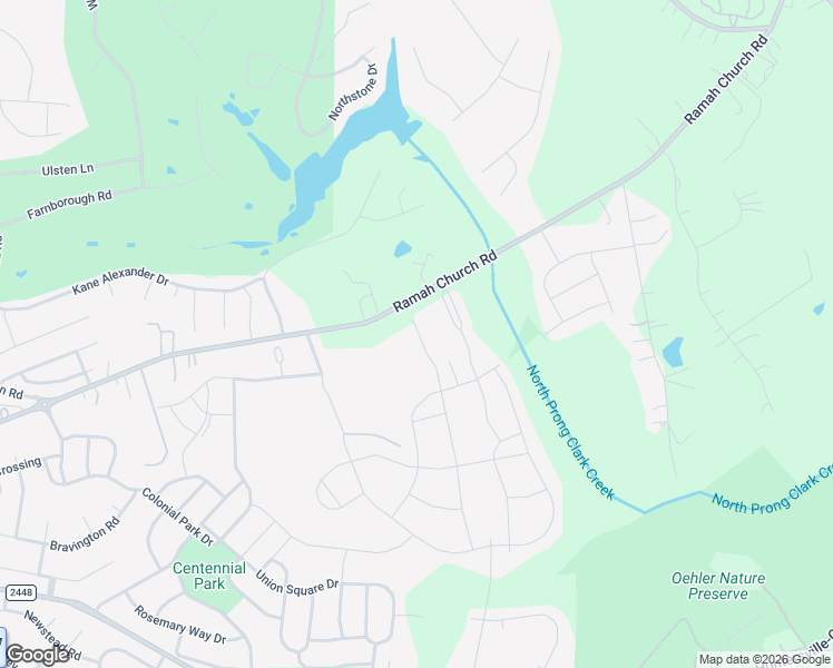 map of restaurants, bars, coffee shops, grocery stores, and more near 12912 Ramah Church Road in Huntersville
