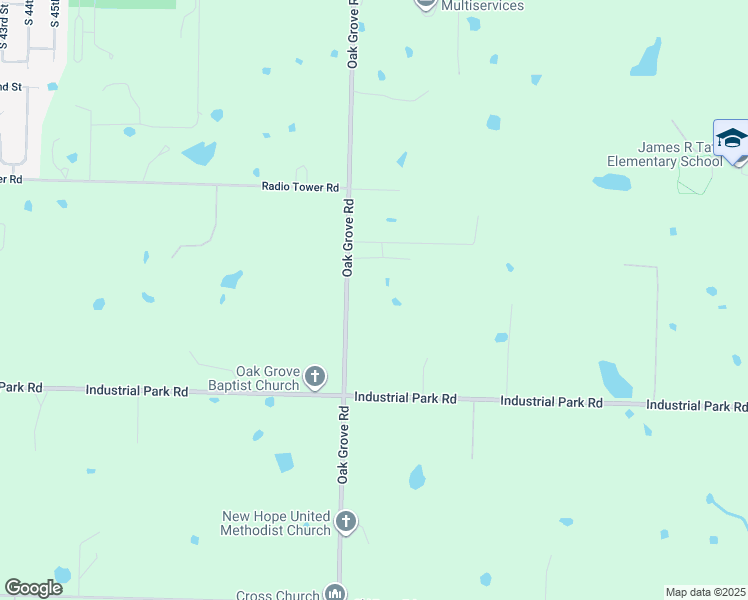 map of restaurants, bars, coffee shops, grocery stores, and more near 731 Oak Grove Road in Van Buren