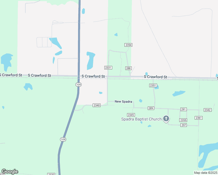 map of restaurants, bars, coffee shops, grocery stores, and more near 520 County Road 2331 in Clarksville