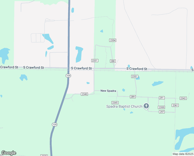 map of restaurants, bars, coffee shops, grocery stores, and more near 520 County Road 2331 in Clarksville