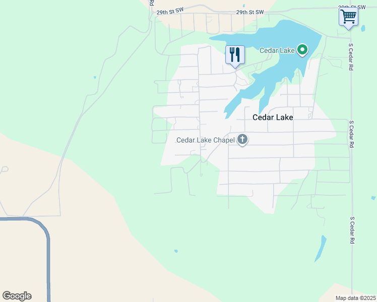 map of restaurants, bars, coffee shops, grocery stores, and more near 22070 5th Street in Hinton