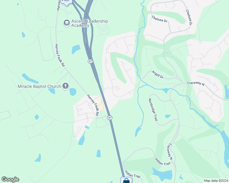 map of restaurants, bars, coffee shops, grocery stores, and more near 3265 Argyll Drive in Sanford