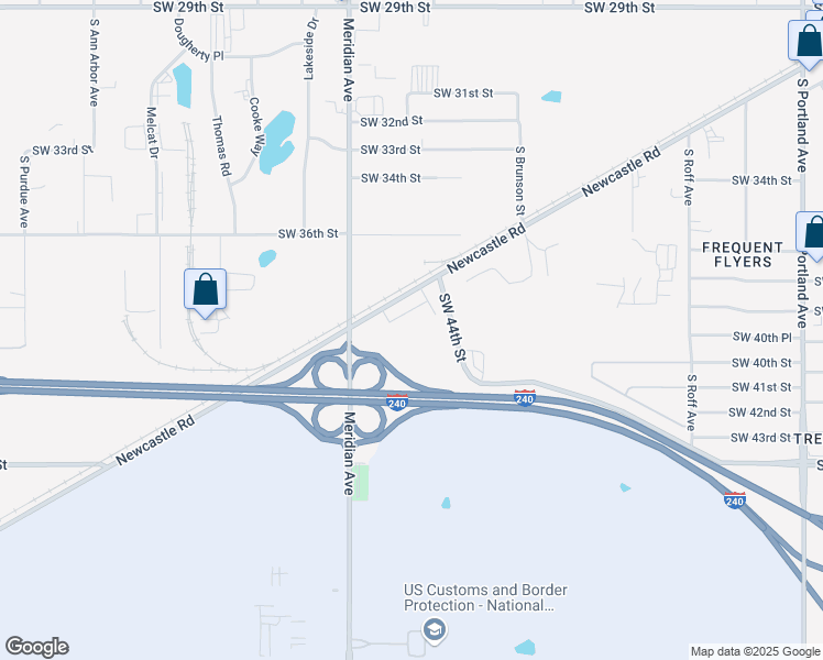 map of restaurants, bars, coffee shops, grocery stores, and more near 4440 Newcastle Road in Oklahoma City