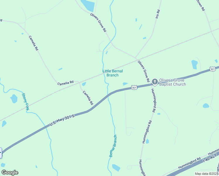 map of restaurants, bars, coffee shops, grocery stores, and more near 9070 U.S. Highway 301 South in Four Oaks