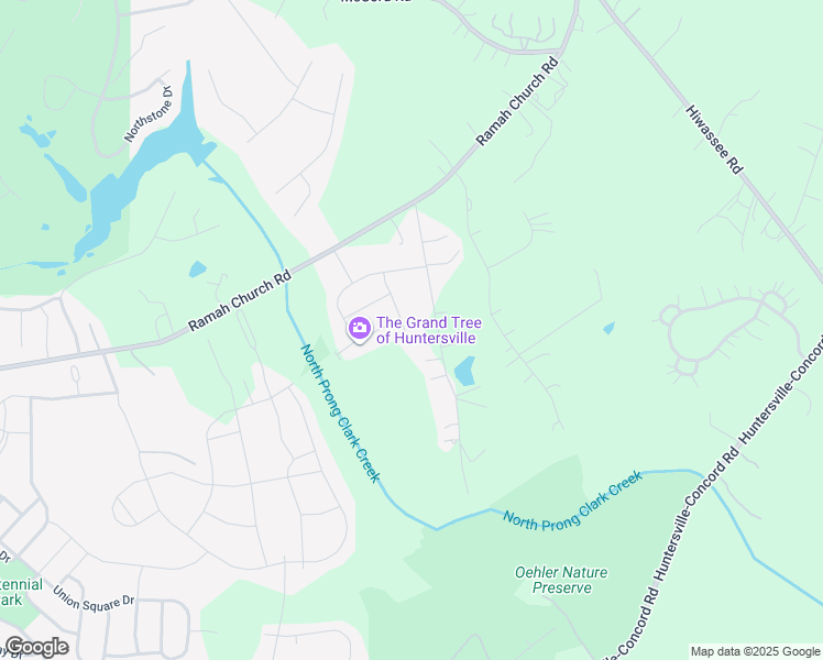 map of restaurants, bars, coffee shops, grocery stores, and more near 13343 McGuffy Drive in Huntersville