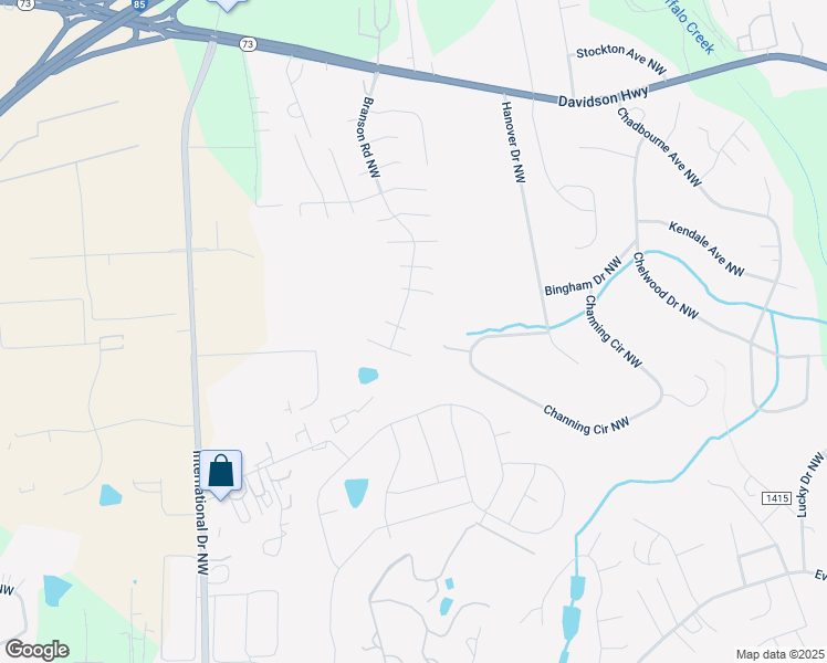 map of restaurants, bars, coffee shops, grocery stores, and more near 4133 Peyton Court Northwest in Concord