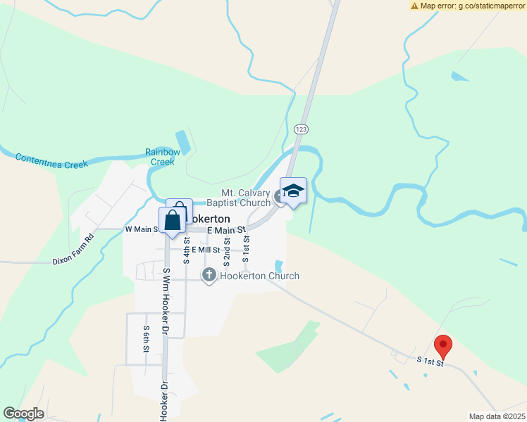 map of restaurants, bars, coffee shops, grocery stores, and more near 120 Taylor Heights in Hookerton