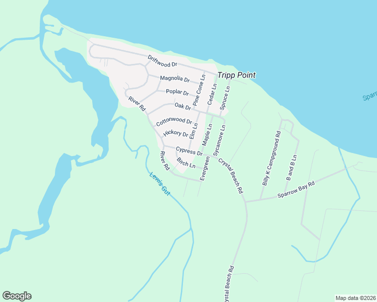 map of restaurants, bars, coffee shops, grocery stores, and more near Cypress Drive in Beaufort County