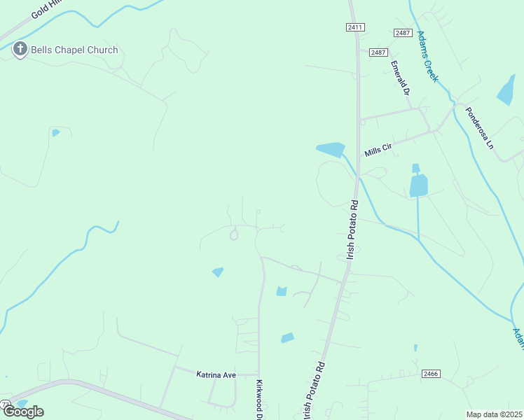 map of restaurants, bars, coffee shops, grocery stores, and more near 501 Kirkwood Drive in Concord
