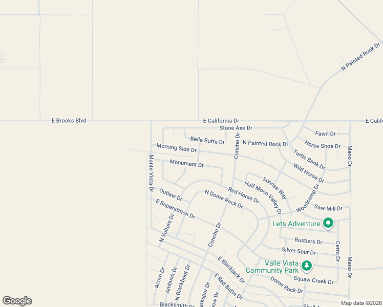 map of restaurants, bars, coffee shops, grocery stores, and more near 7101 Monument Drive in Kingman