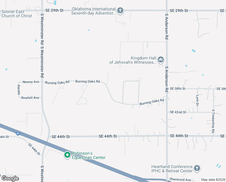 map of restaurants, bars, coffee shops, grocery stores, and more near 11510 Burning Oaks Road in Oklahoma City