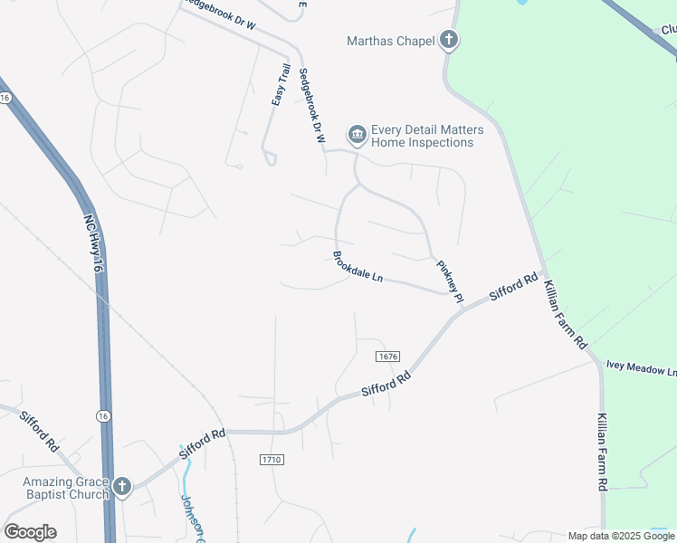 map of restaurants, bars, coffee shops, grocery stores, and more near 938 Brookdale Lane in Stanley