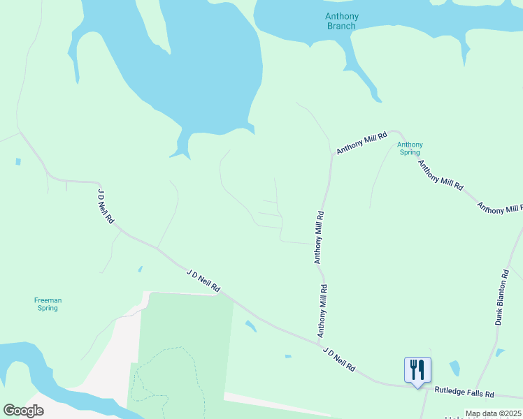 map of restaurants, bars, coffee shops, grocery stores, and more near 241 Partin Road in Tullahoma