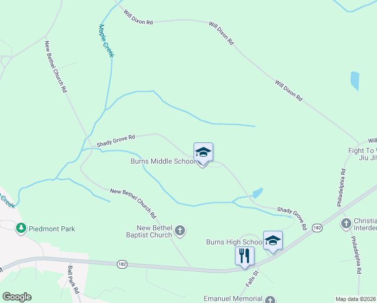 map of restaurants, bars, coffee shops, grocery stores, and more near 232 Shady Grove Road in Lawndale