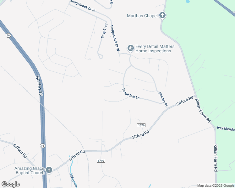 map of restaurants, bars, coffee shops, grocery stores, and more near 918 Brookdale Lane in Stanley