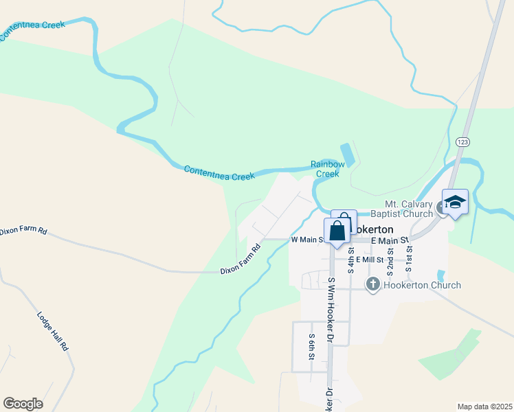map of restaurants, bars, coffee shops, grocery stores, and more near Oliver Drive in Greene County