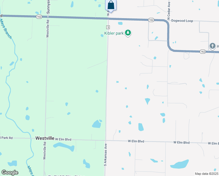 map of restaurants, bars, coffee shops, grocery stores, and more near 509 South Arkansas Avenue in Van Buren