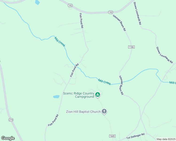 map of restaurants, bars, coffee shops, grocery stores, and more near 3129 Fish Pond Road in Cherryville