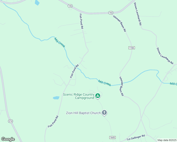 map of restaurants, bars, coffee shops, grocery stores, and more near 3129 Fish Pond Road in Cherryville