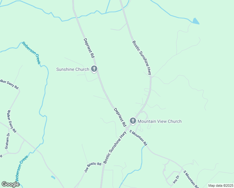 map of restaurants, bars, coffee shops, grocery stores, and more near 238 Depriest Road in Bostic