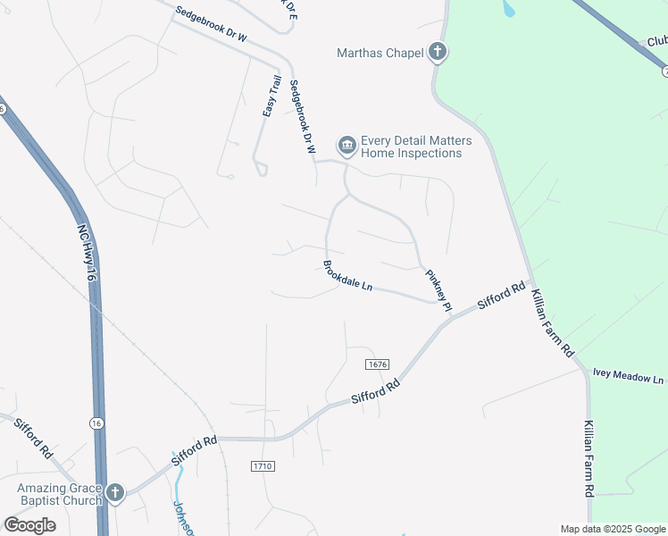 map of restaurants, bars, coffee shops, grocery stores, and more near 935 Brookdale Lane in Stanley