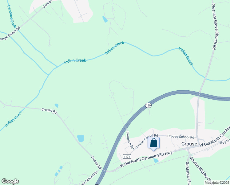 map of restaurants, bars, coffee shops, grocery stores, and more near 2363 Swanson Road in Crouse