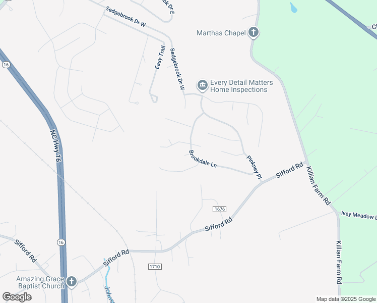 map of restaurants, bars, coffee shops, grocery stores, and more near 918 Brookdale Lane in Stanley