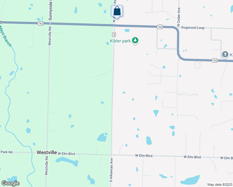 map of restaurants, bars, coffee shops, grocery stores, and more near 509 South Arkansas Avenue in Van Buren