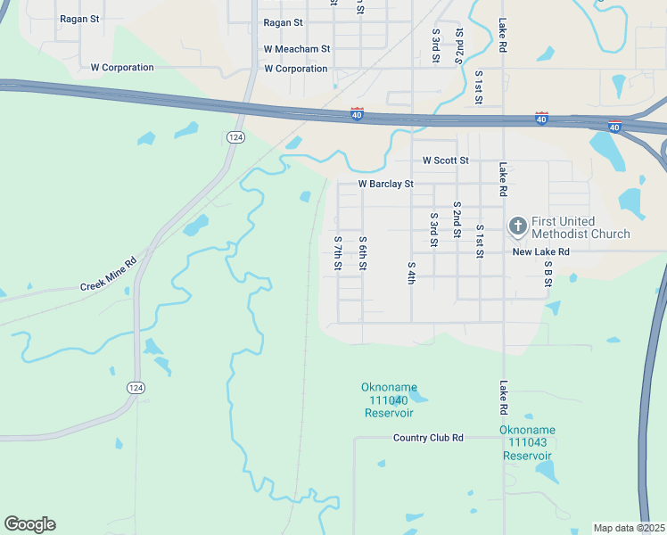 map of restaurants, bars, coffee shops, grocery stores, and more near 1309 South 7th Street in Henryetta