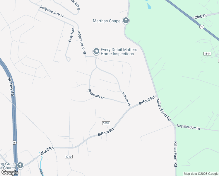 map of restaurants, bars, coffee shops, grocery stores, and more near 7491 Turkey Trot Drive in Stanley