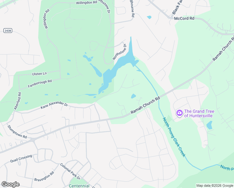 map of restaurants, bars, coffee shops, grocery stores, and more near 13823 Bramborough Road in Huntersville